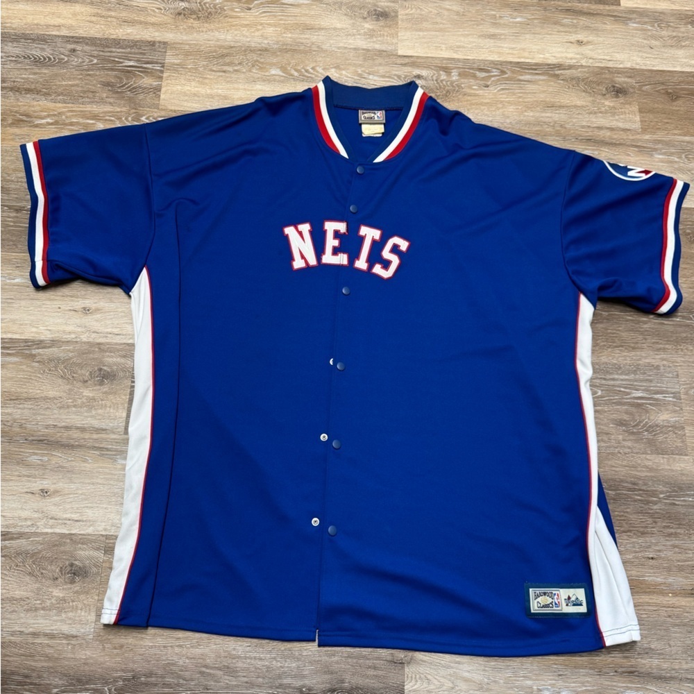 NJ Nets button up jersey 🏀— hardwood classics